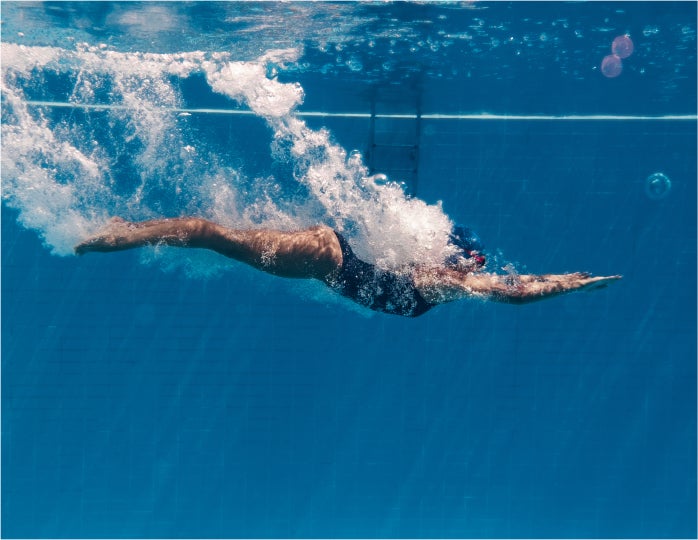 women swimming at the YMCA