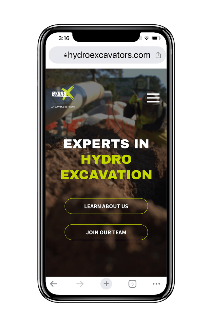 HydroX Website - Mobile