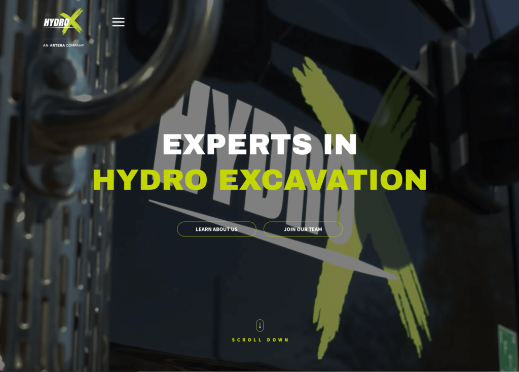 HydroX Website - Desktop