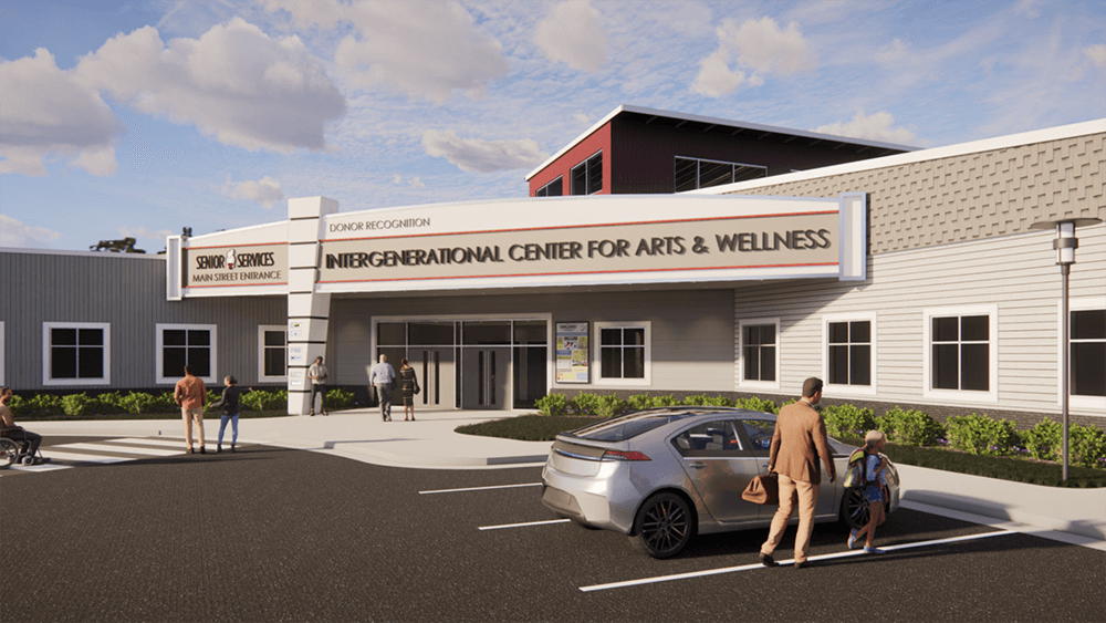 Artist rendering of Intergenerational Center for Arts and Wellness
