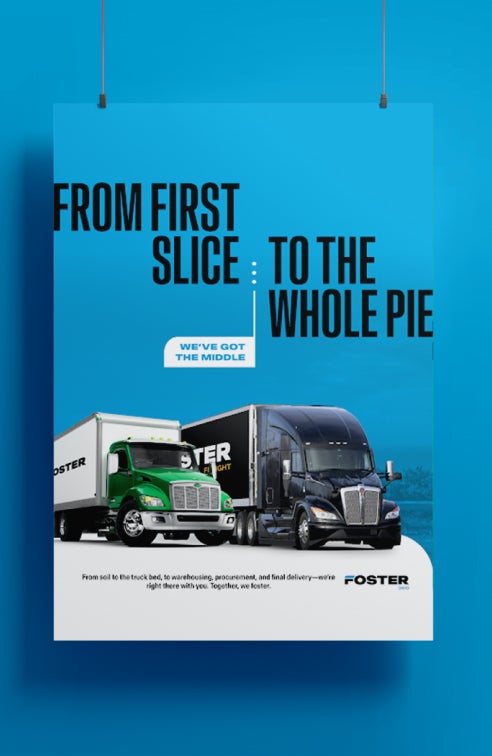 "From first slice to the whole pie" poster