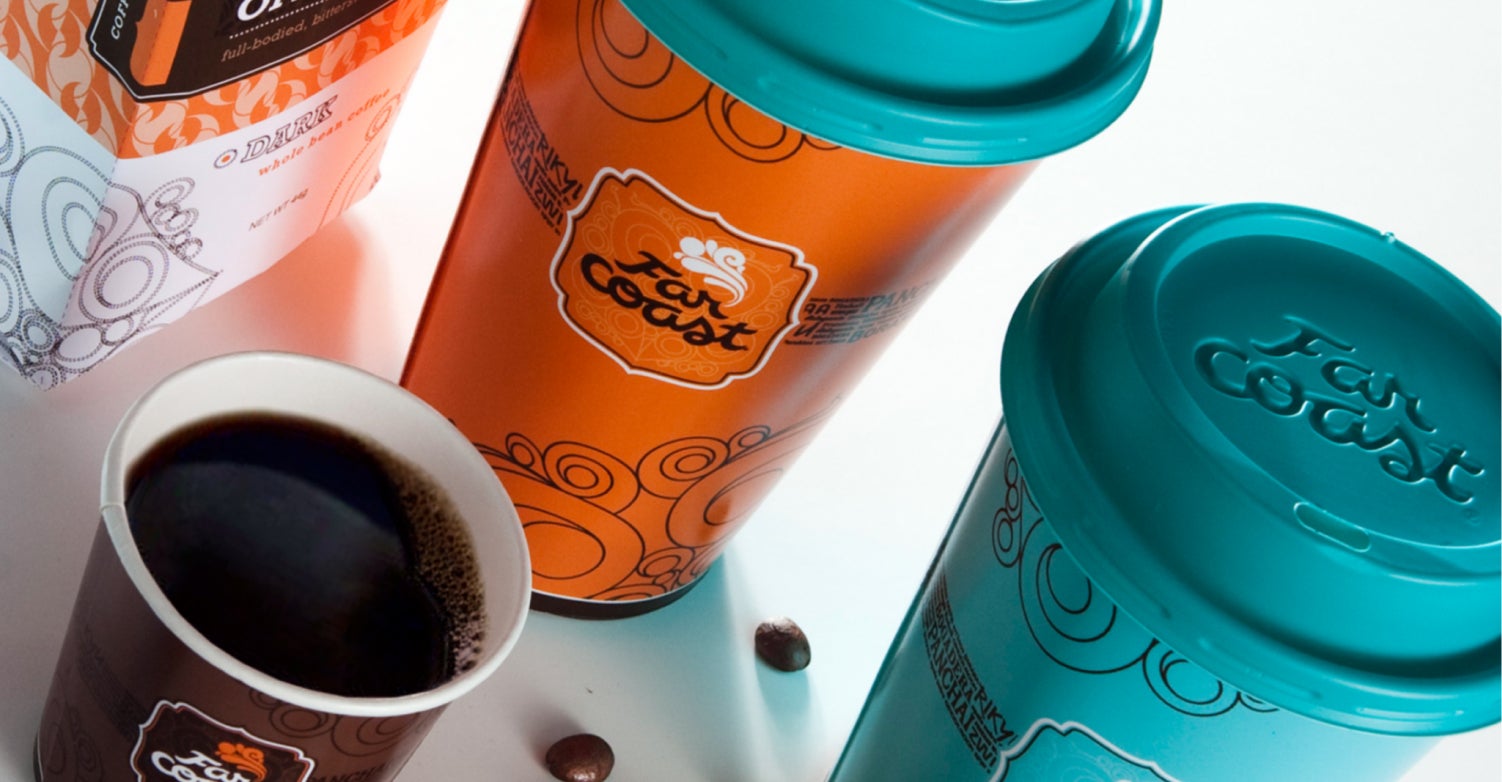 coffee cups with logo