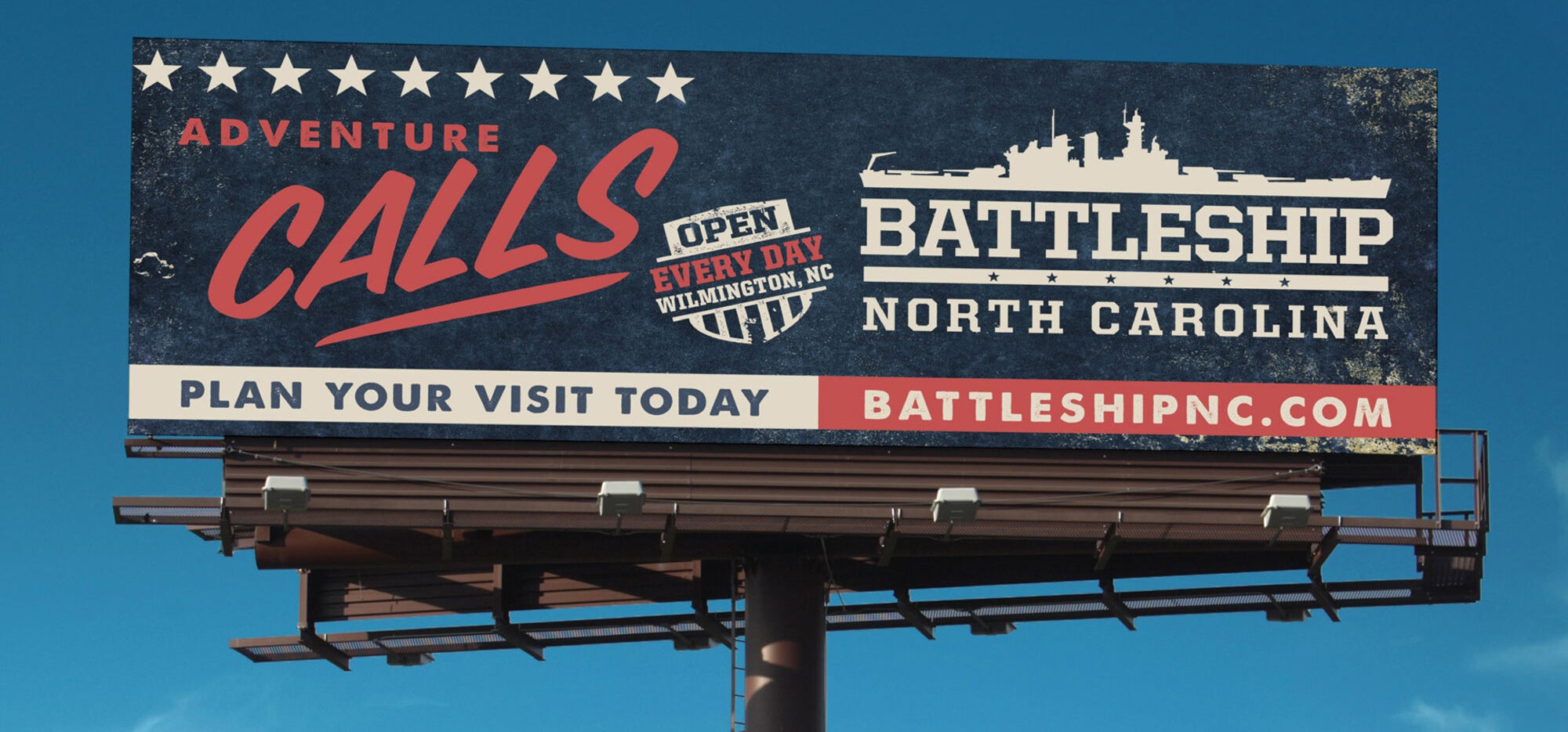 Print design in North Carolina. North Carolina Battleship.