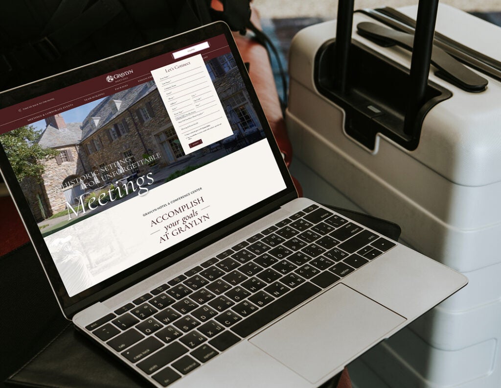 laptop showing graylyn estate