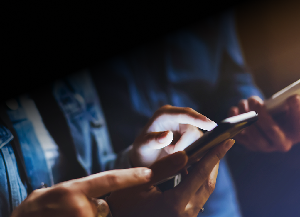 user on phone 