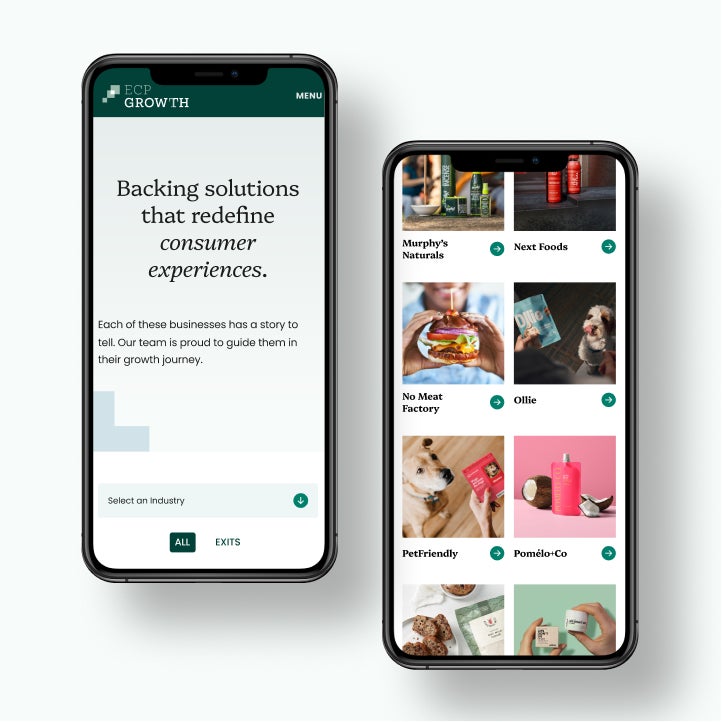 ECP Growth mobile website