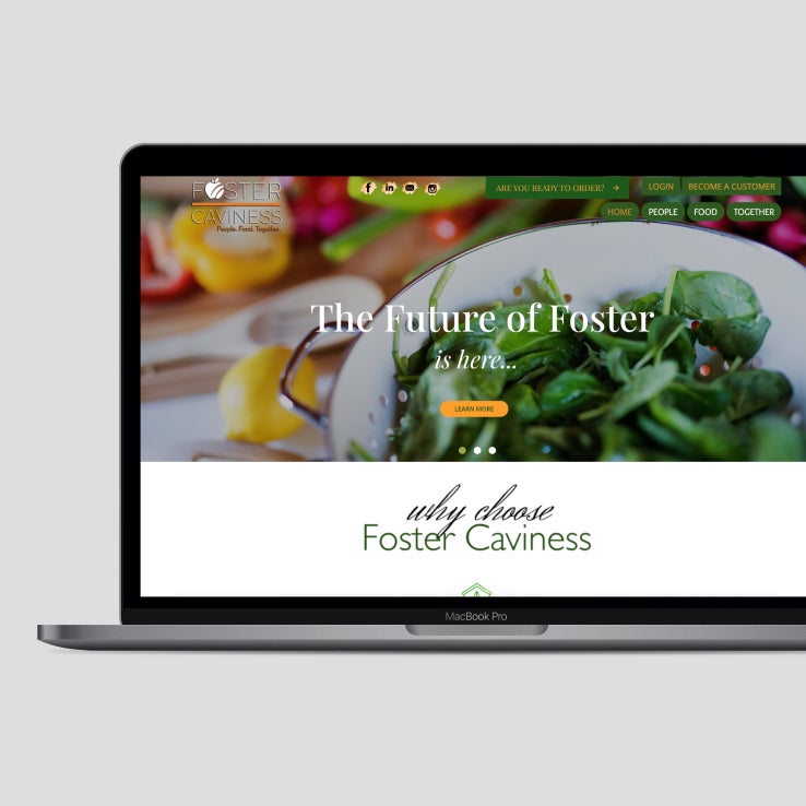 foster food USA website design before changes