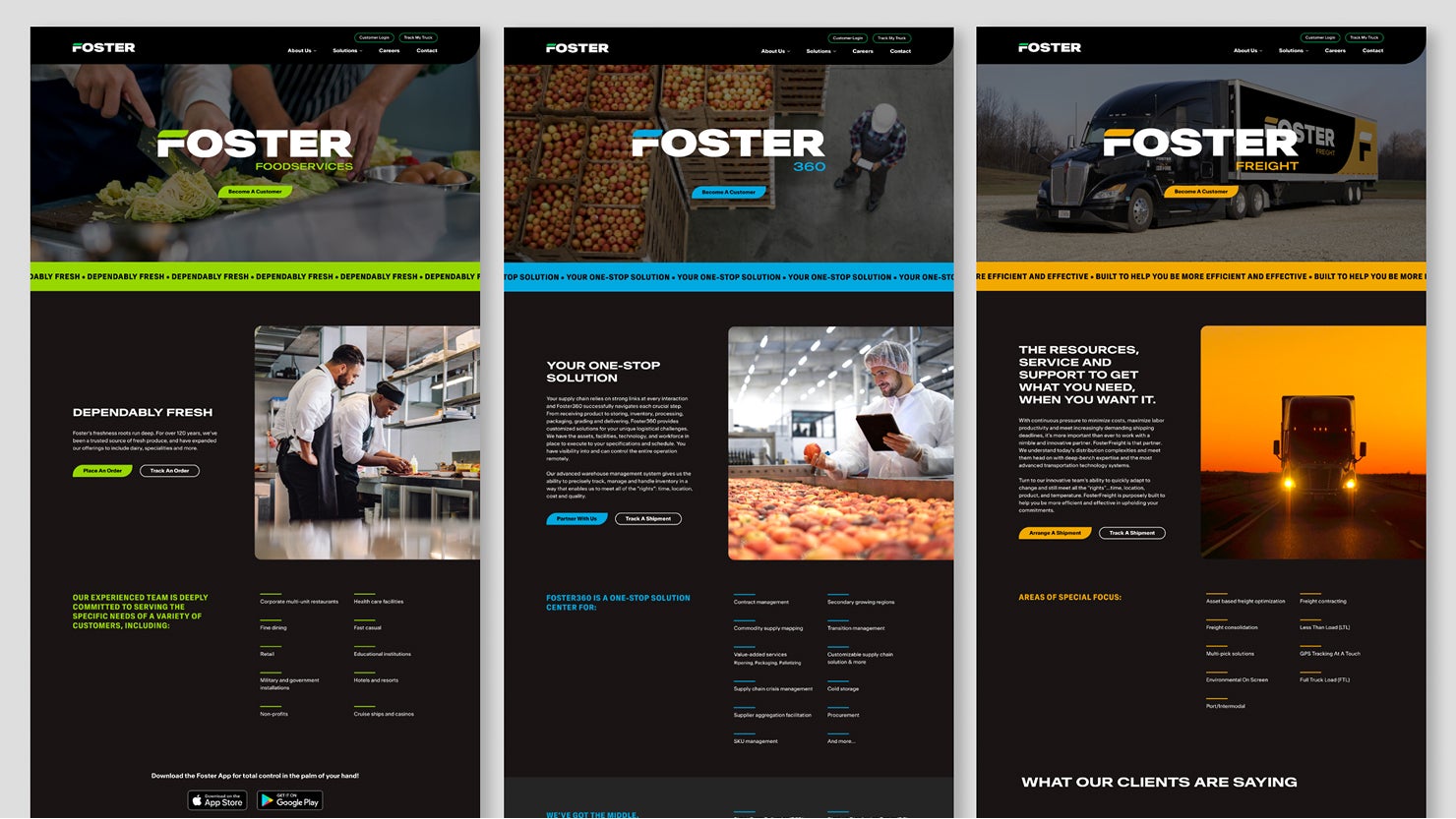 foster food USA website design