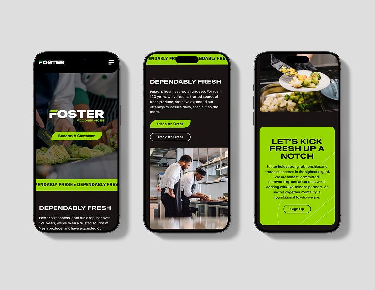 foster food USA website design