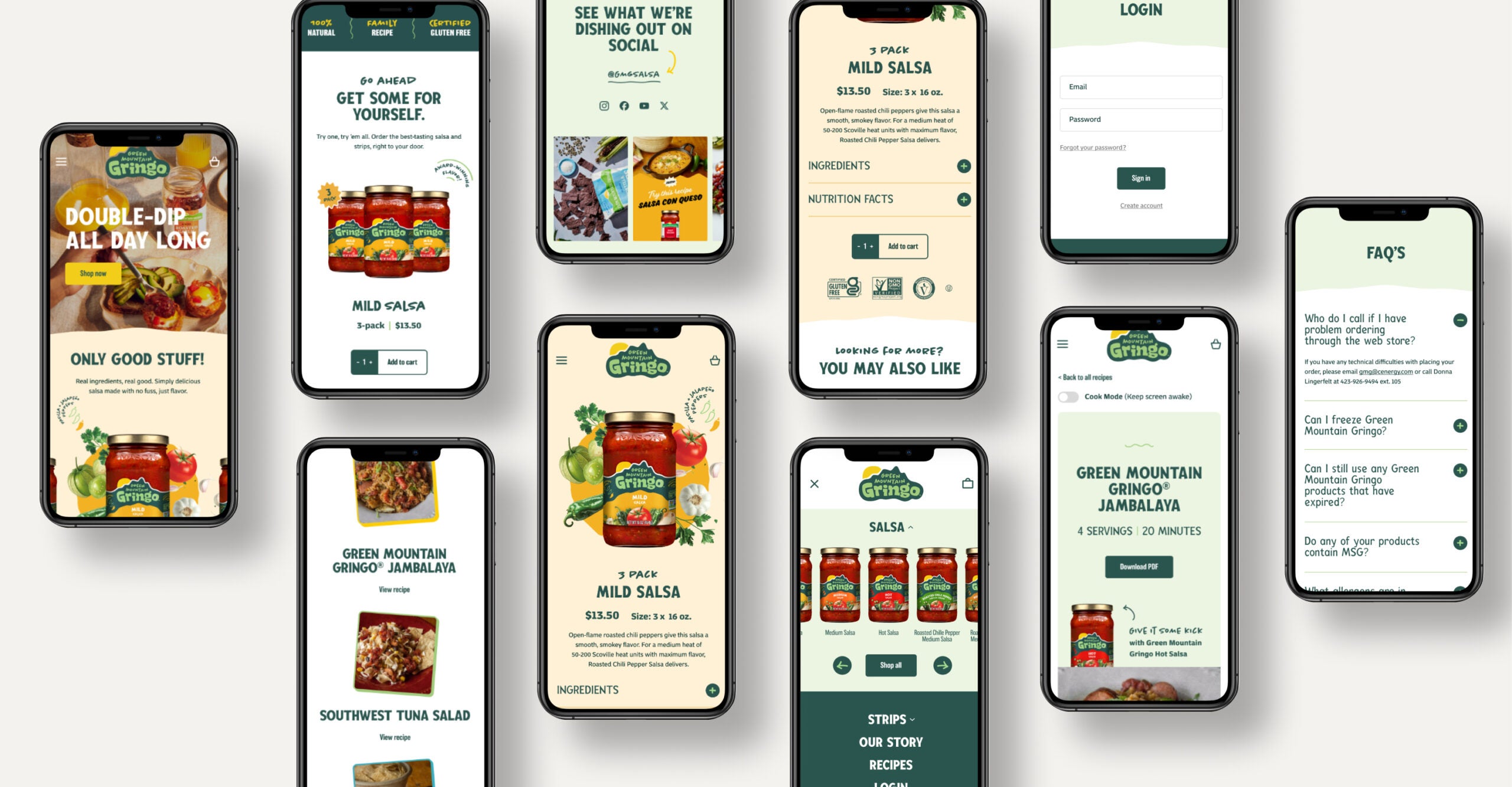 mobile views of site
