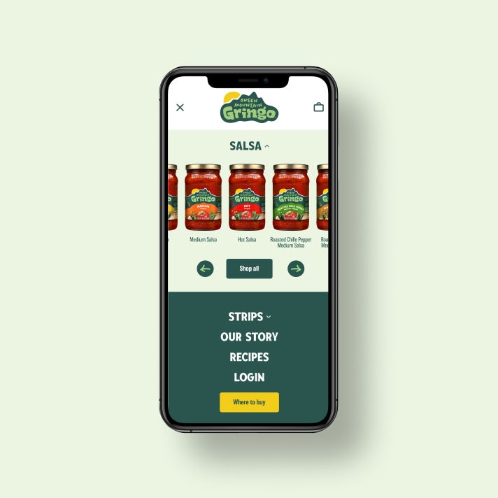 recipe page on mobile