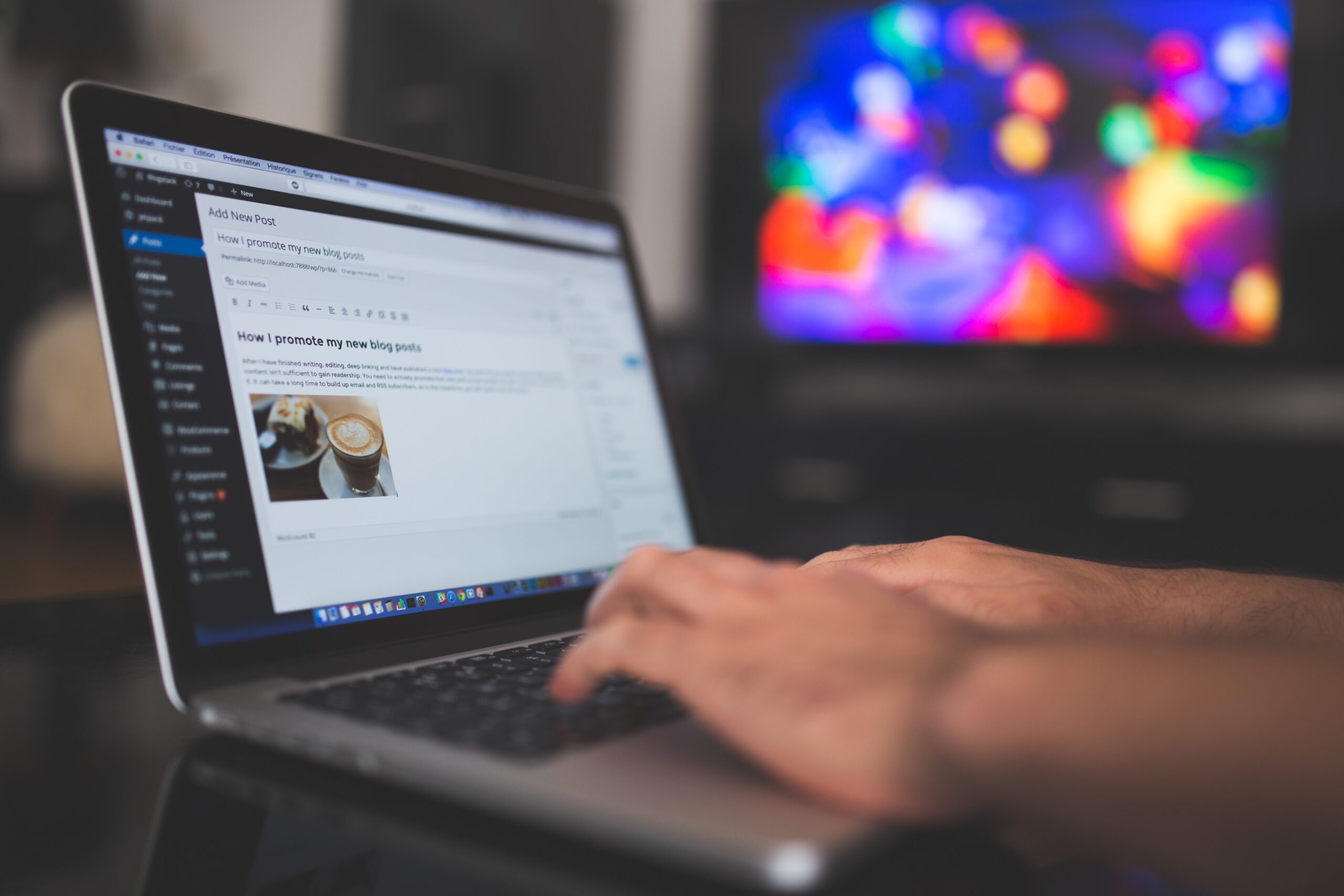 Someone on a laptop. Website design, website development, website winston salem